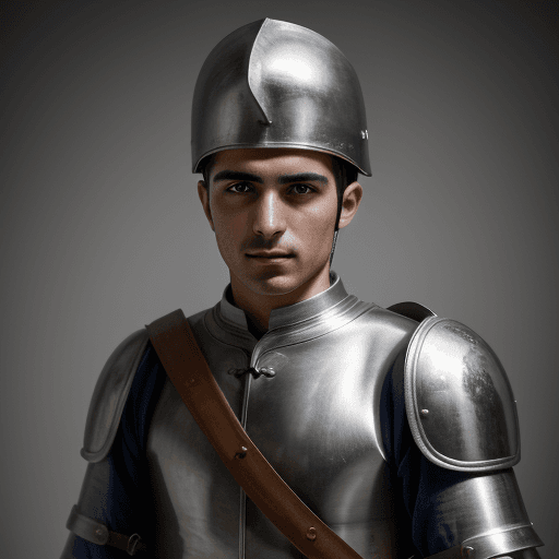 AI generated: Ultra high resolution photography of a Medieval, Greek Soldier