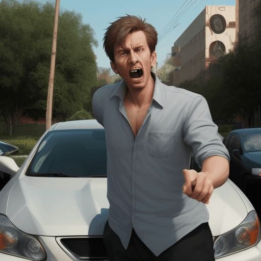 AI generated: the guy's car horn honking