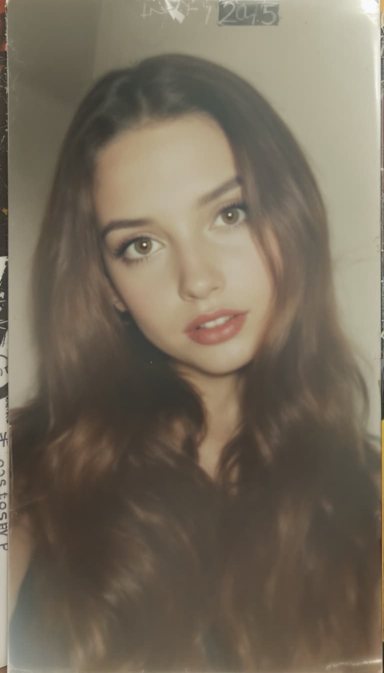 AI generated: girl, polaroid