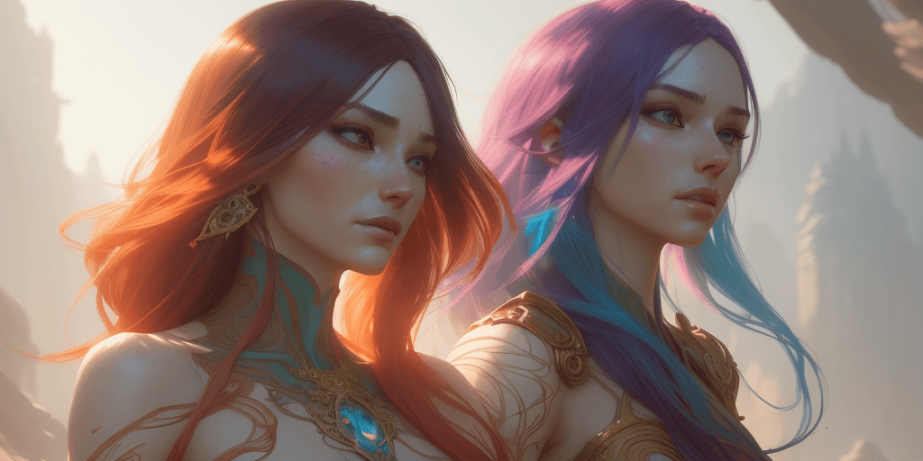 AI generated: beautiful (zxzxberna), intricate colorful hair with , sunlight, beautiful lighting, vibrant lighting...