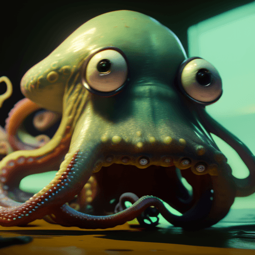 AI generated: hyperrealistic dslr film still of early cuyler squidbillies, anthropomorphous cephalopod, stunning 8...