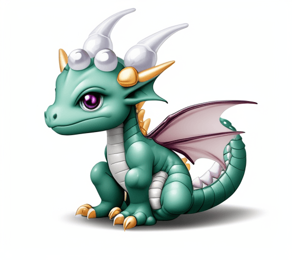 AI generated: cartoon sweet baby dragon with a white gem in the head with only the lines so i can paint it and fit...