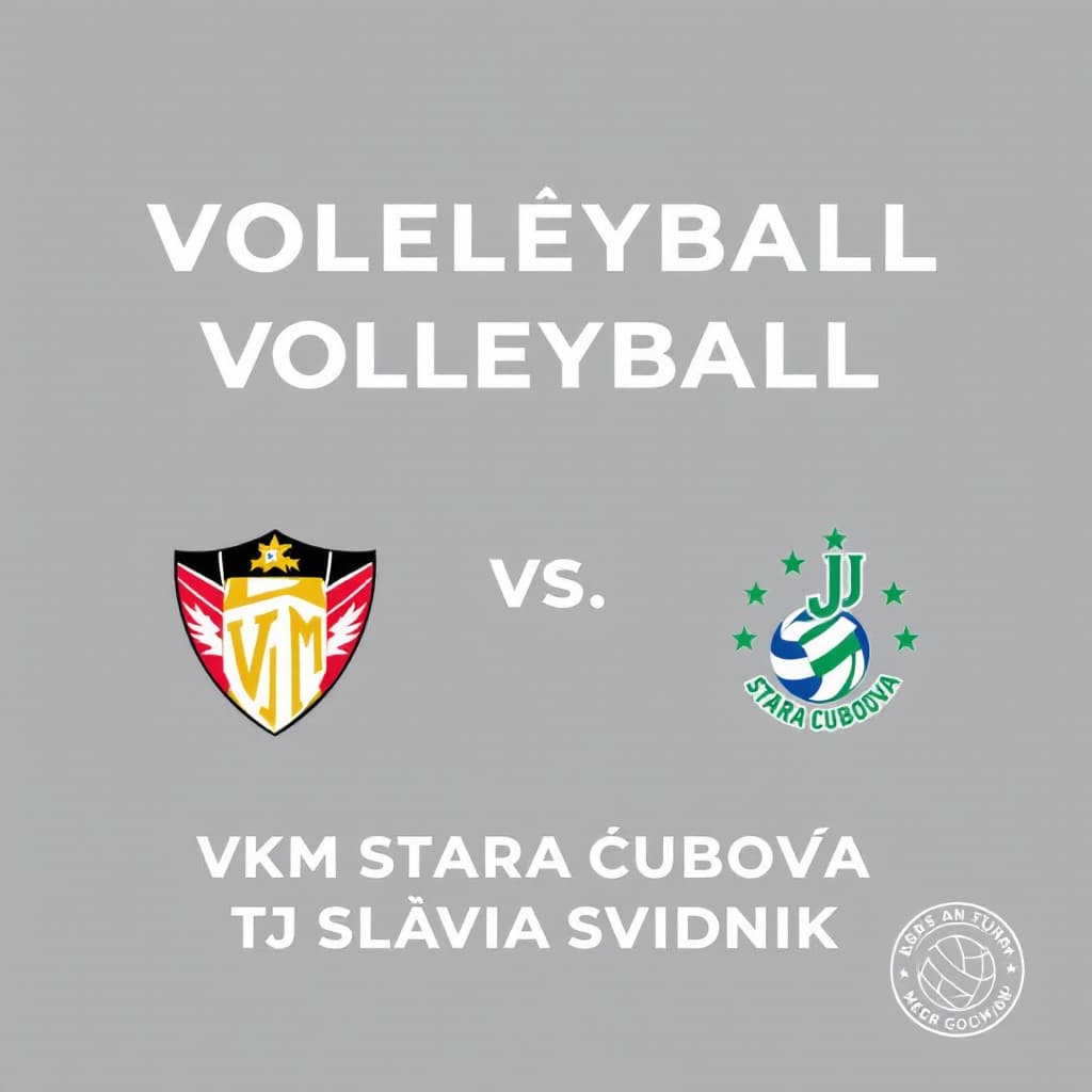 AI generated: Invitation to the volleyball match between VKM Stará Ľubovňa and TJ Slávia Svidník at 9:00 AM Men's ...
