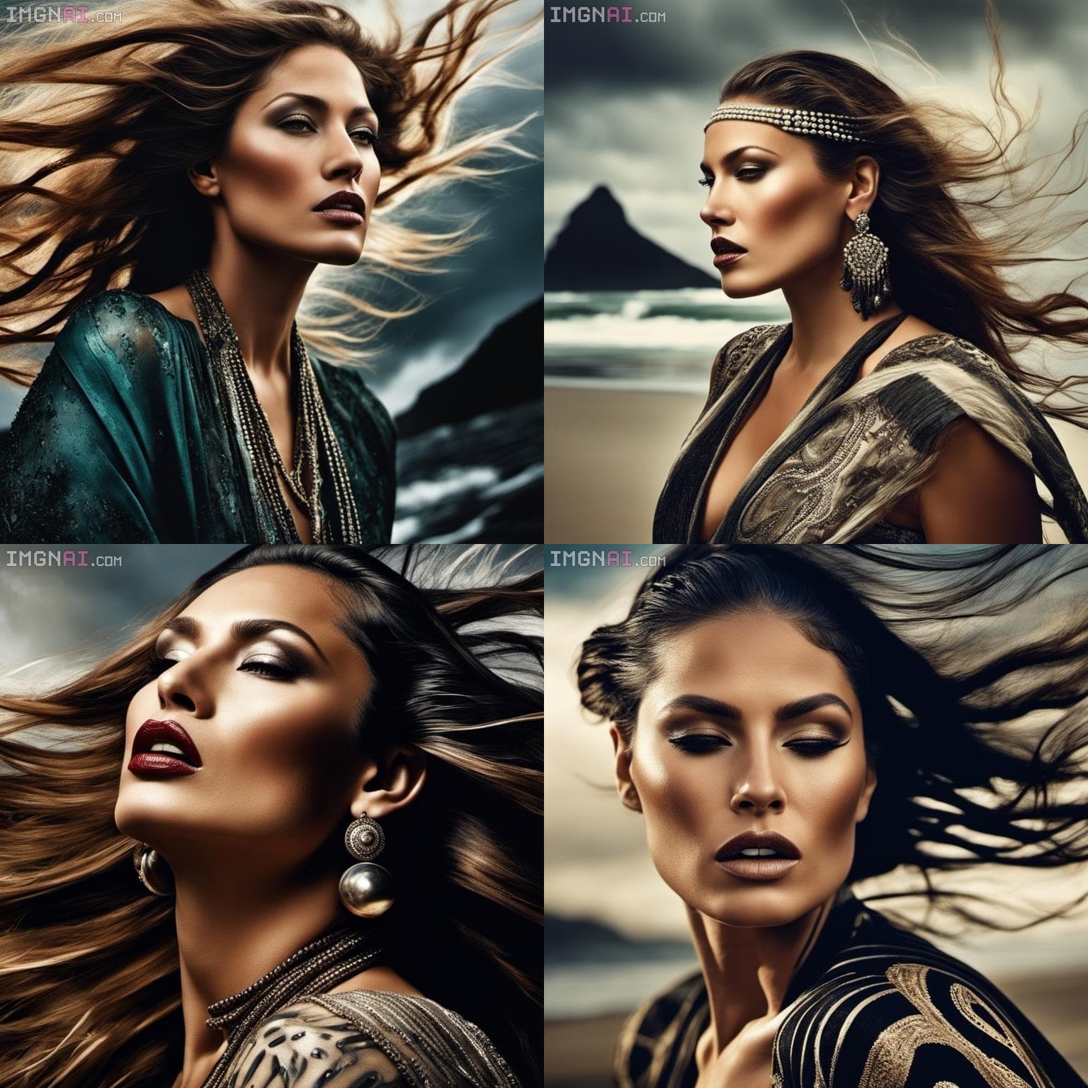 AI generated: ** Please note used imgn ai !! **
Hollywood glamour annie leibovitz fashion shoot, Face close up of...