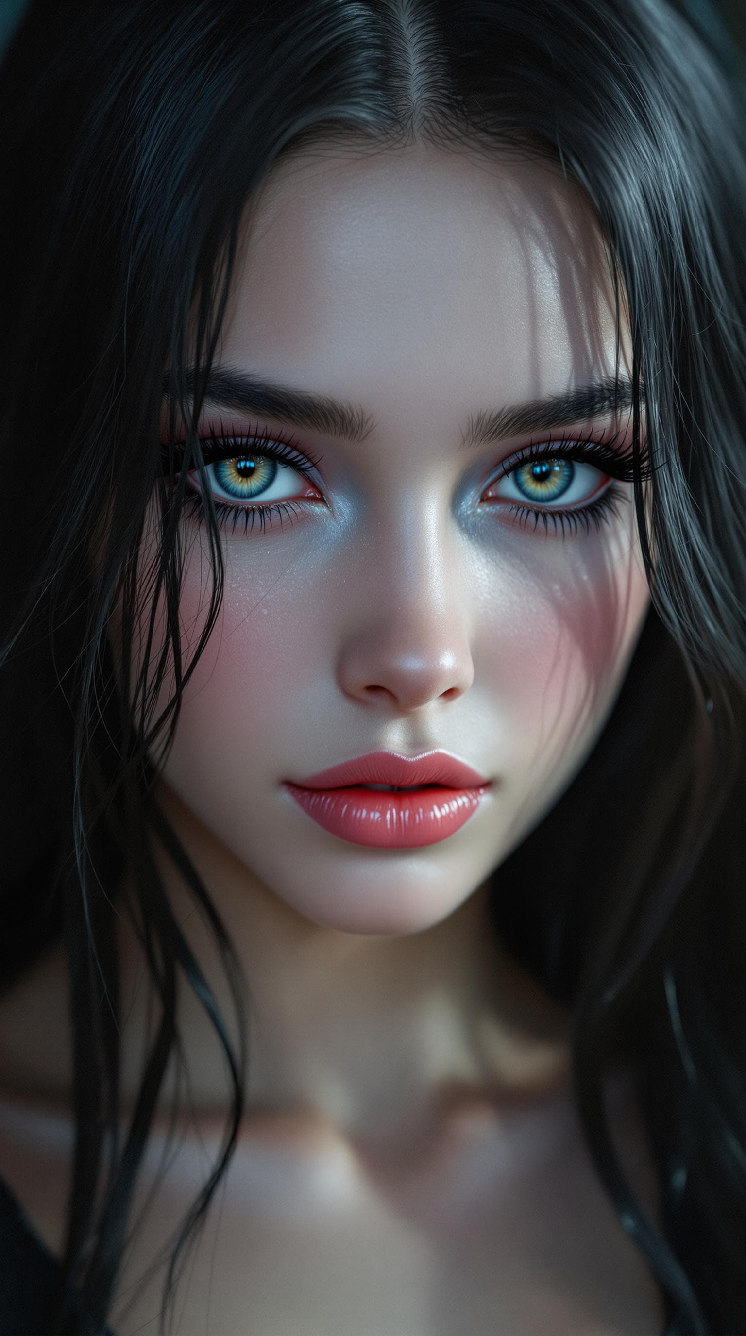 AI generated: a professional photo of a exceptionally beautiful girl in the world 5th grade, vampire, in a highly ...