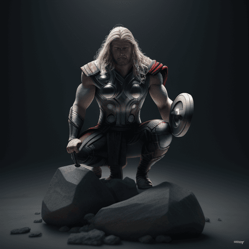 AI generated: Thor of Marvel, 8K, masterpiece, octane render, ray-tracing
