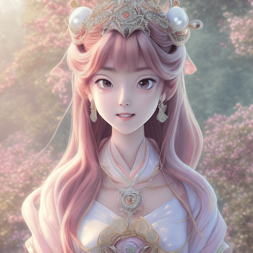 AI generated: A charming and charismatic anime character, Disney style, with natural makeup, oil painting by Naomi...