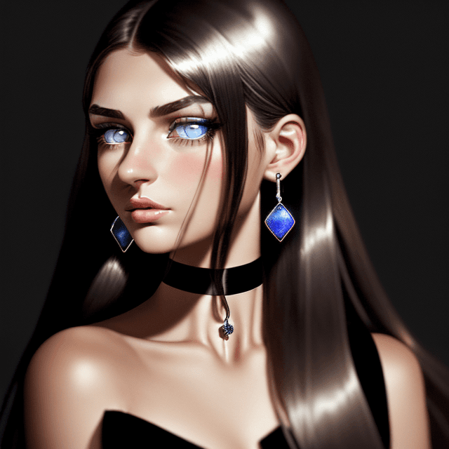 AI generated: 
this is a book cover with a black background, it shows a girl, brunette, she is 21 years old, she h...
