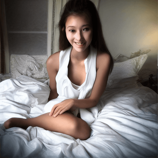 AI generated: best quality, masterpiece, (photorealistic:1. 4), 1girl, light smile, wearing a white see through sl...