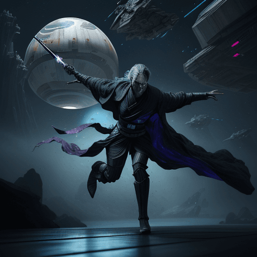 AI generated: Concept art of a star wars character, a sith, a super-detailed appearance of a demonic man, incredib...