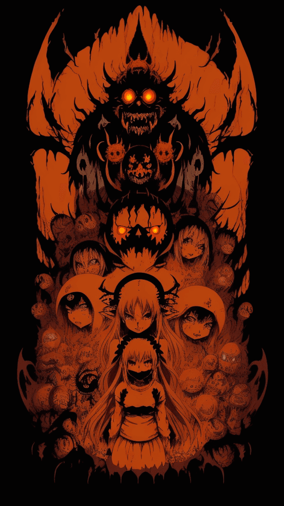 AI generated: orange Studio Ghibli 16k4d rfktrstyle"paranoid  bloody hellish devilcore pose in a fitting the descr...