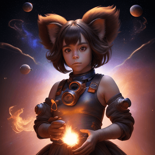 AI generated: high resolution cinematic portrait of a young beautiful and cute anthropomorphic female monkey with ...