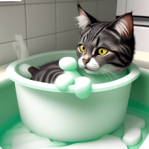 AI generated: cat made out of Dishwashing Soap