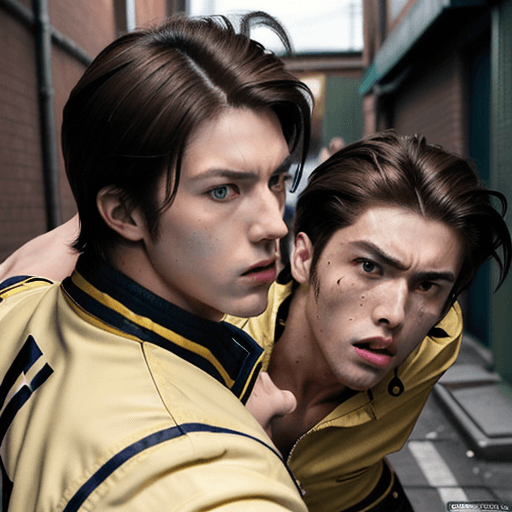 AI generated: (masterpiece), best quality, expressive eyes, perfect face,Anime guy, race car jacket, tall, muscula...