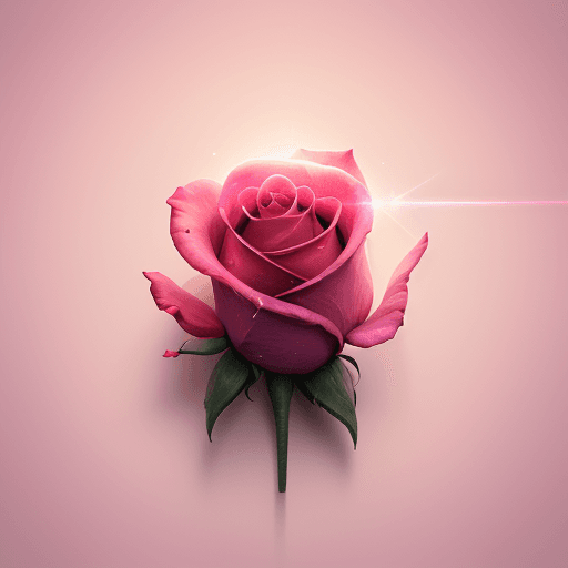 AI generated: /imagine prompt:Pink rose whilte rose, minimalist, Arcade, Artwork, top-down, Blender rendering, Fla...