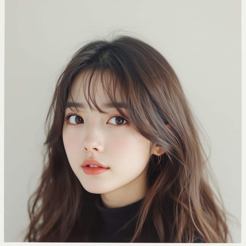 AI generated: Japanese girl, 18-21 years old, brown hair, high-quality photo portrait, shot on a Polaroid camera, ...