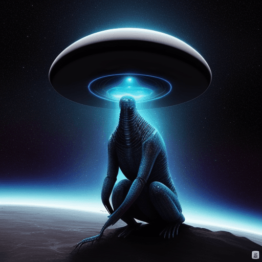 AI generated: austronauta en  el universo peleando con  extraterrestre