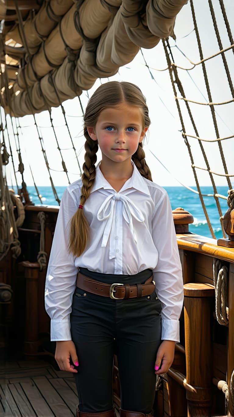 AI generated: An extraordinary professional photograph captures the world’s most beautiful third-grade girl standi...