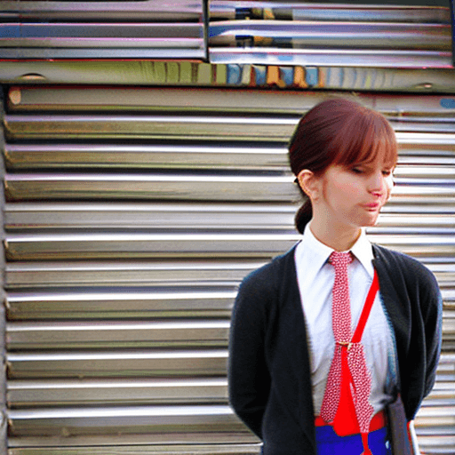 AI generated: hot school girl wearing a skirt and tights