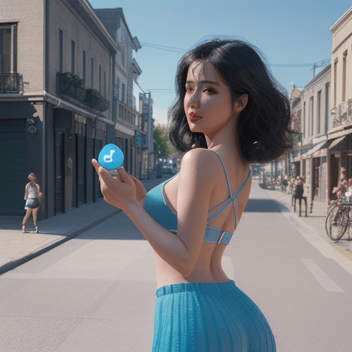 AI generated: A very sexy girl, 35 years old, , in beautiful street, at sunny day, 3d art, c4d, octane render, ray...