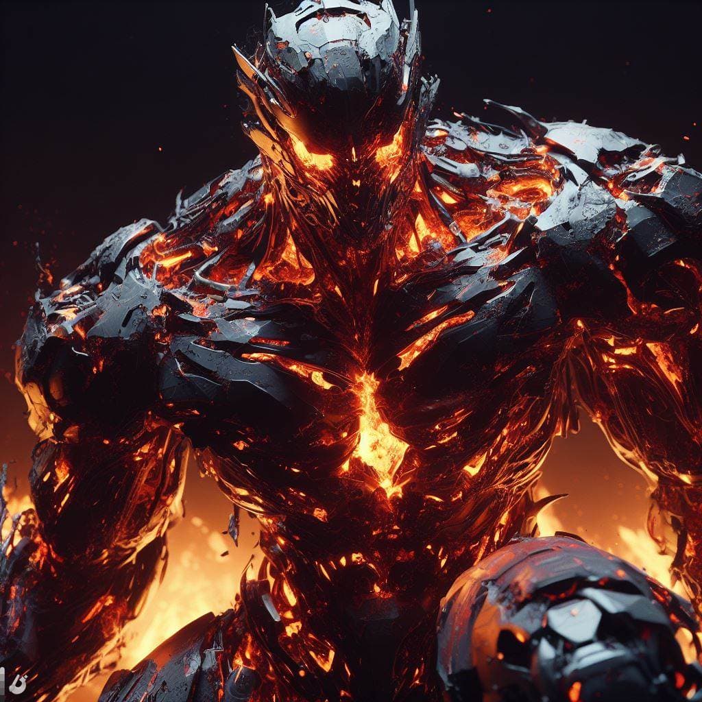 AI generated: 3d render, best quality, ultra realic, ultimate detailed, half-body shot : charismatic muscular huma...