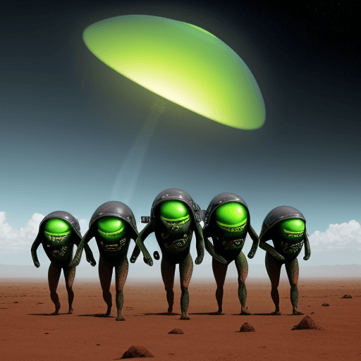AI generated: alienígenas llegando a la tierra