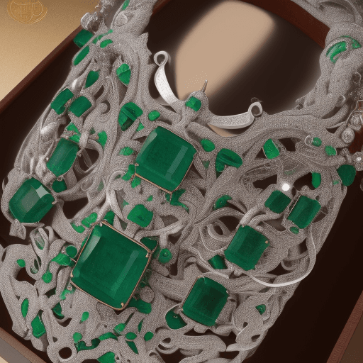 AI generated: Create a detailed conceptual design highlighting luxury emerald products designed for the Chinese ma...