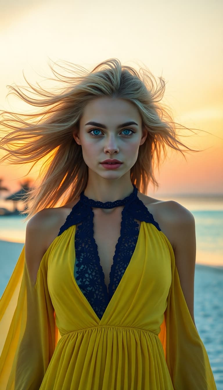 AI generated: "Image, high resolution. full-body vertical portrait, Sony A1, 120mm lens, cinematic style, warm gol...