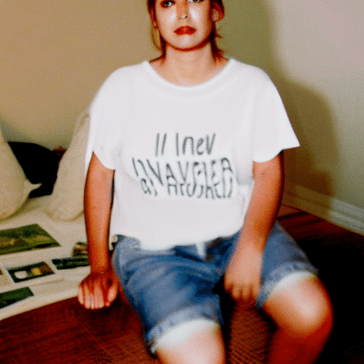 AI generated: Candid photography, disposable camera with flash light, film noise, taken in the 90s, low quality, n...