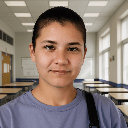 AI generated: Headshot of the janitor who works at a public school
