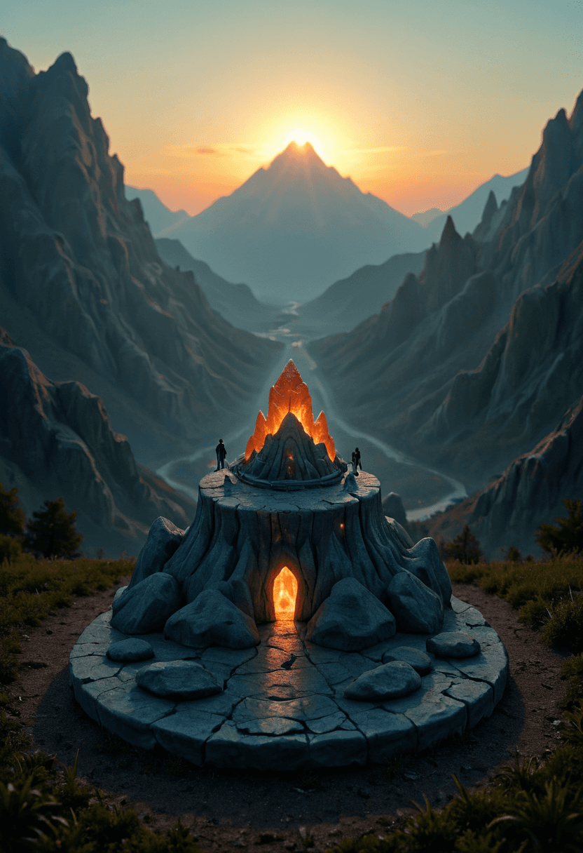 AI generated: play-doh style An alien city built into the side of a living crystal mountain,its structures glowing...
