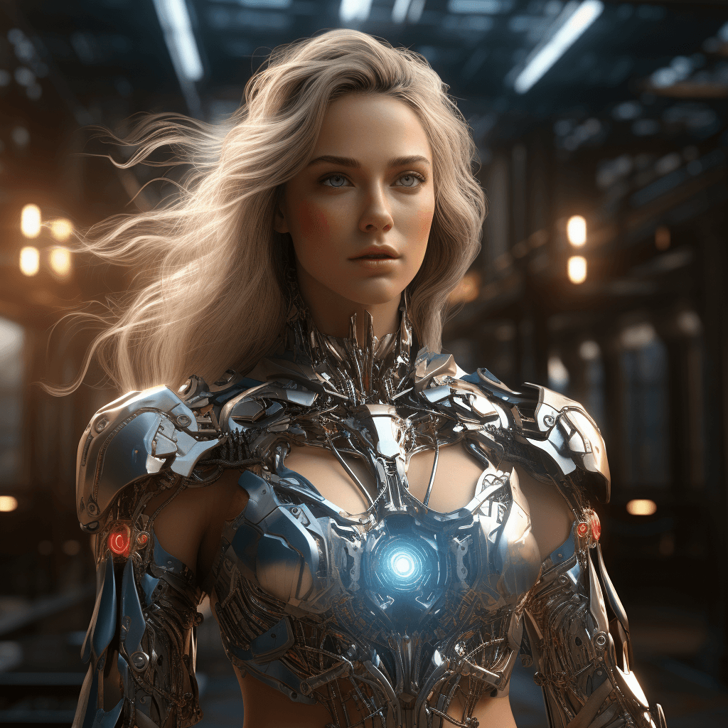 AI generated: 1 mechanical Supergirl,((ultra realistic details)), portrait, detailed face,global illumination, sha...