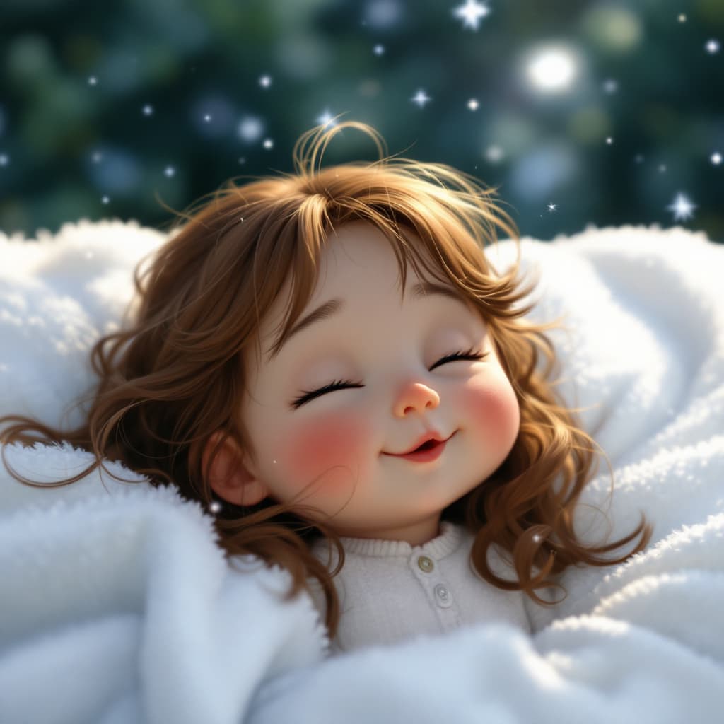 AI generated: a simple cartoon of a beautiful baby with brown hair, white background, princesscore, I can't believ...