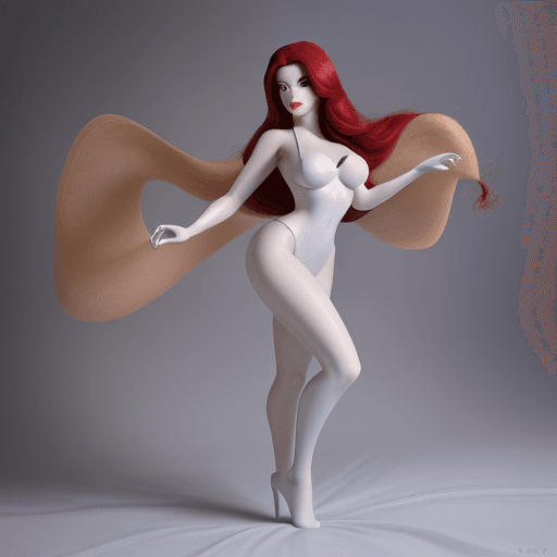 AI generated: Jessica Rabbit beautiful charismatic girl, athletic body, gorgeous figure, interesting shapes, full ...