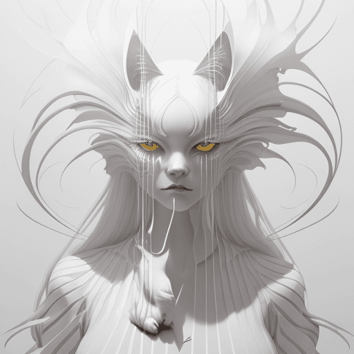 AI generated: Anne Bachelier's illustration style is conceptual (((op art))), in which the width and distance betw...
