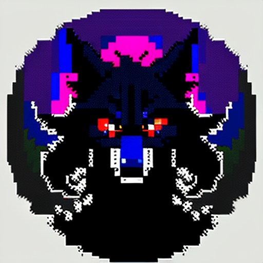 AI generated: Werewolf+ pixel art + pixel art style + cover art style + ilustration
