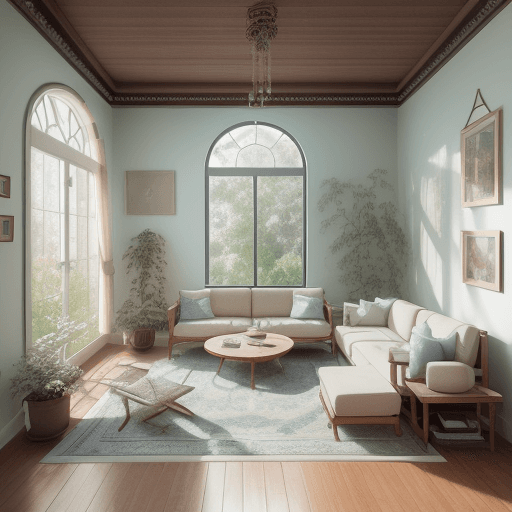 AI generated: create of me,High resolution photography interior design, dreamy sunken living room conversation pit...