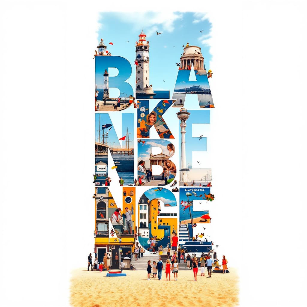 AI generated: A striking, high-contrast cinematic photo-style vertical collage that captures the essence of Blanke...