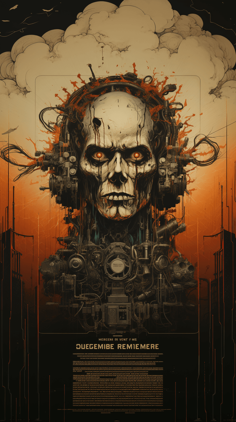 AI generated: Openheimer Movie Poster, An intense movie poster for 'Openheimer' dominated by a nuclear explosion, ...
