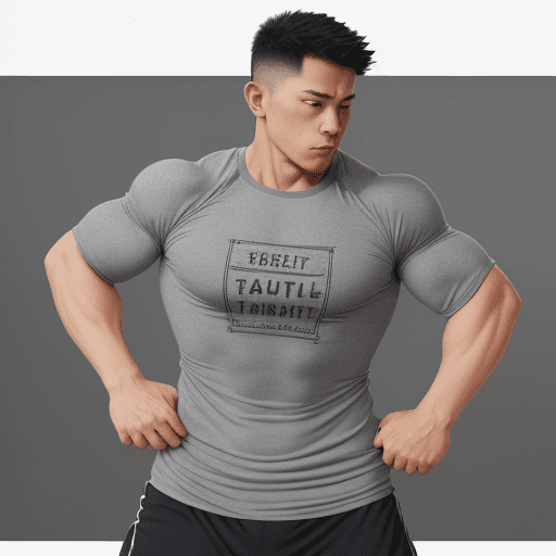 AI generated: a comfortable, loose-fitting, and lightweight gray short-sleeved training t-shirt to train your best...