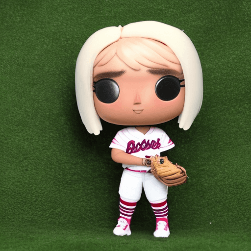 AI generated: baseball girl blonde hair funko pop