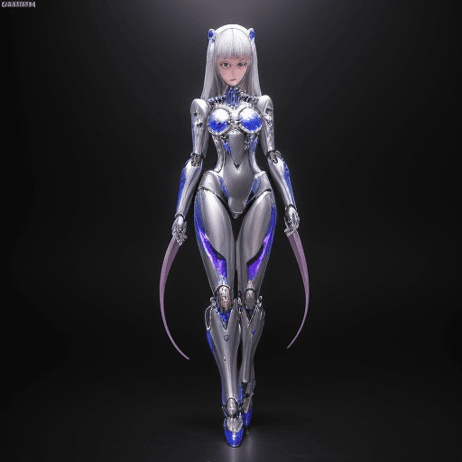 AI generated: The best ever、8K,(((Full Body Esbian)))、(((The shine)))、(((Metallic)))、(((Cyberpunk)))、The cute beau...