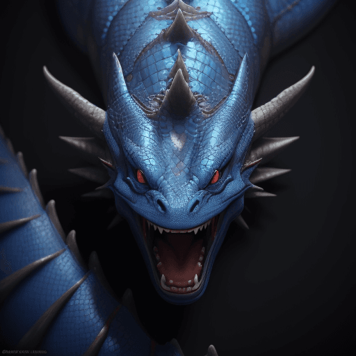 AI generated: blue dragon, hiperrealistic, 8k, High quality picture. Detailed picture. Masterpiece. ArtStation. A ...