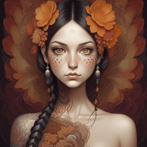 AI generated: fall inspired art, digital painting, in the style of sophie wilkins, irene sheri, naoto hattori, poi...