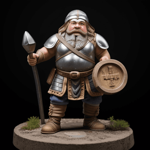 AI generated: Ultra high resolution photography of a medieval, male, Dwarven, Miner