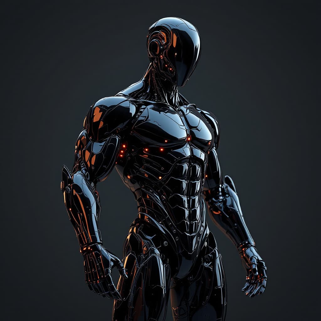 AI generated: 3d render, best quality, ultra realic, ultimate detailed, half-body shot : charismatic muscular huma...