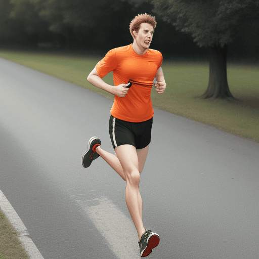 AI generated: guy runing after food
