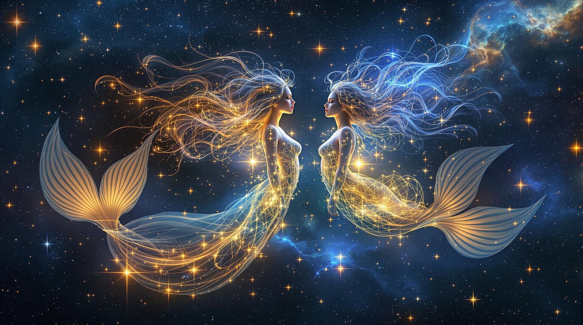 AI generated:  This digital is an hyper realistic image into an image duplicated  fractal artwork features a celes...