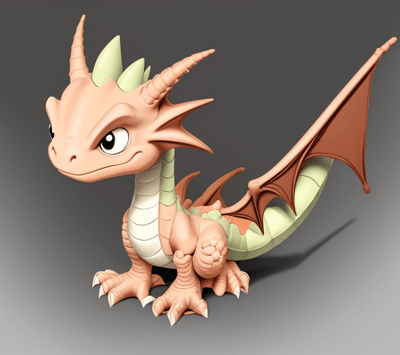 AI generated: cartoon baby dragon with wood body only the lines so i can paint it and fit the canvas with white ba...