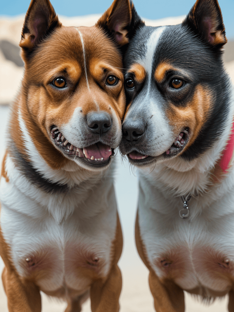 AI generated: portrait of a two headed dog, ultra realistic, 8k full HD, low angle, unreal engine 5, cinematic, ma...